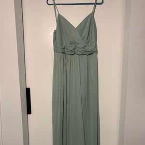 David’s bridal sage green bridesmaid dress